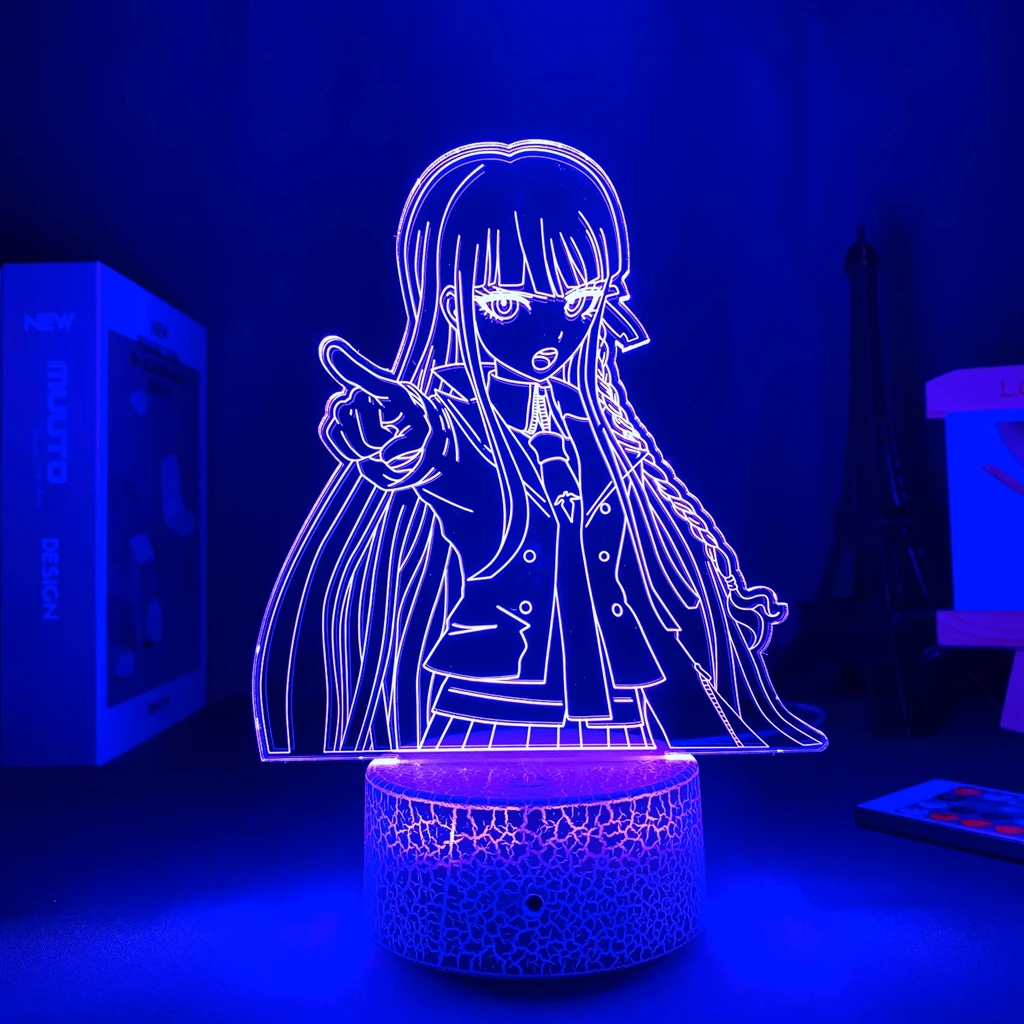 

Аниме лампа Danganronpa акриловый светодиодный ночник манга Kyoko Kirigiri датчик движения светильник подарок для девушки аниме украшение