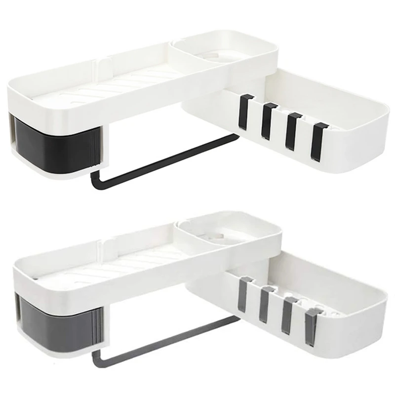 

Угловая полка для ванной и душа, настенный органайзер для кухни и туалета