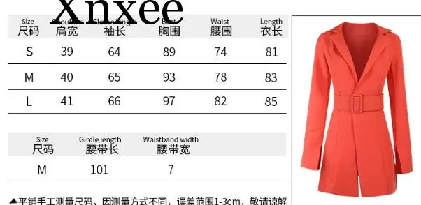 

Autumn Winter Wide Sashes Long Blazer Women Long Sleeve Notched Casual Women Blazer Tops