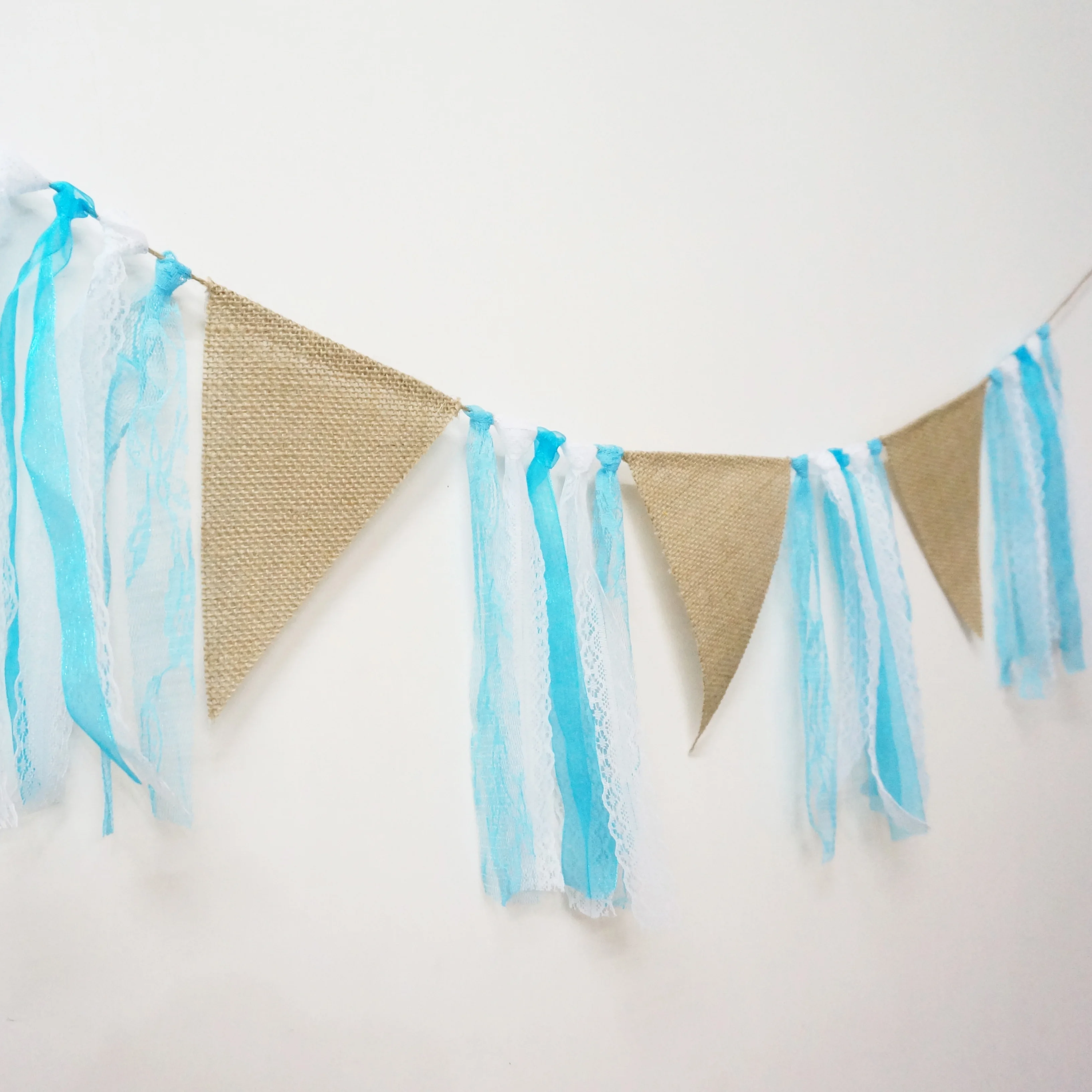 Синий ленточный баннер для детского душа льняной флаг праздничный столик на день