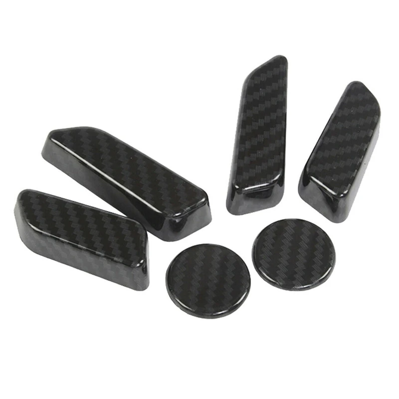 

6Pcs Interior Seat Adjustment Button Frame Trim Carbon Fiber for Tesla Model 3