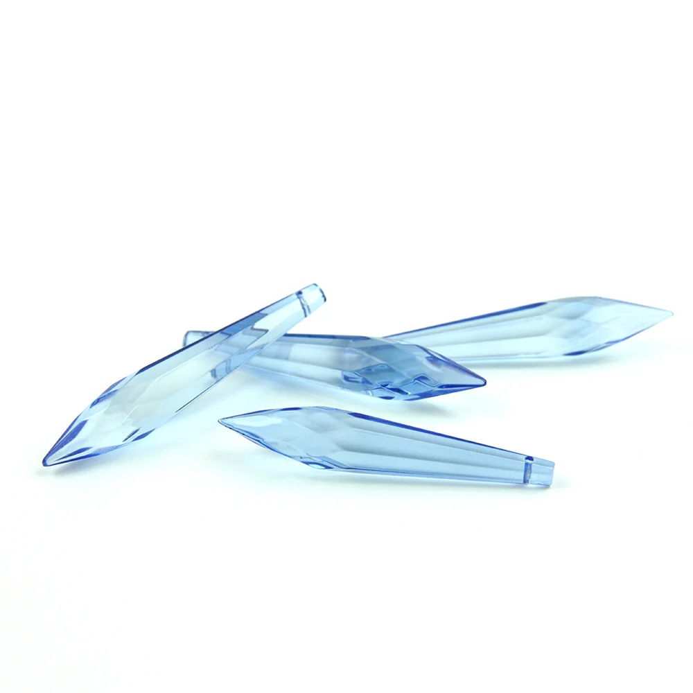 63 мм/76 мм Lt. Синий многогранный кристалл освещение сосулька капли люстра призмы