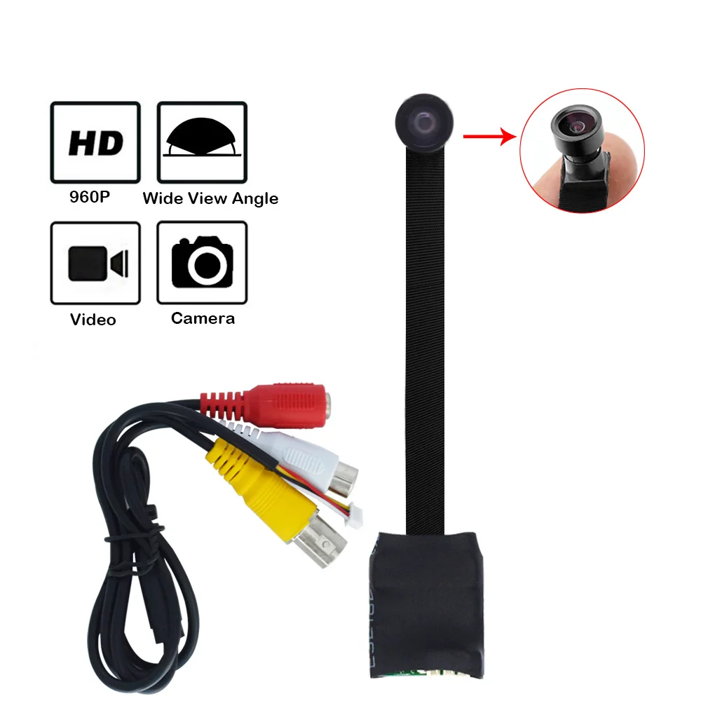 D7-WD 1.3MP мини AHD камера микро аудио камера AHD/TVI/CVI/CVBS 4 в 1 UTC для AHD DVR комплекты микро-камера для видеонаблюдения системы безопасности DC 12 В - Цвет: D7-WD