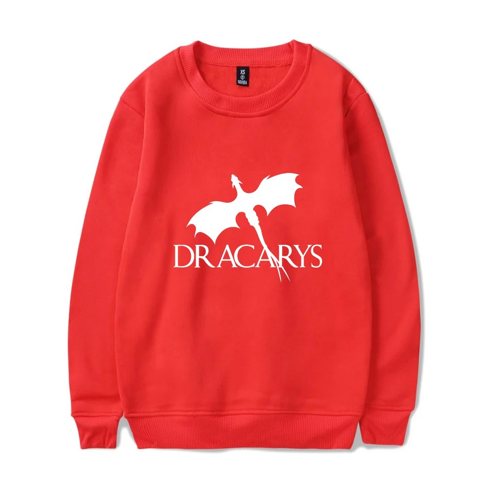 

2019 New Fashion Dracarys sweatshirt Men Women Casual loose round neck cotton Dracarys hoodies Men's Black sweatshirts