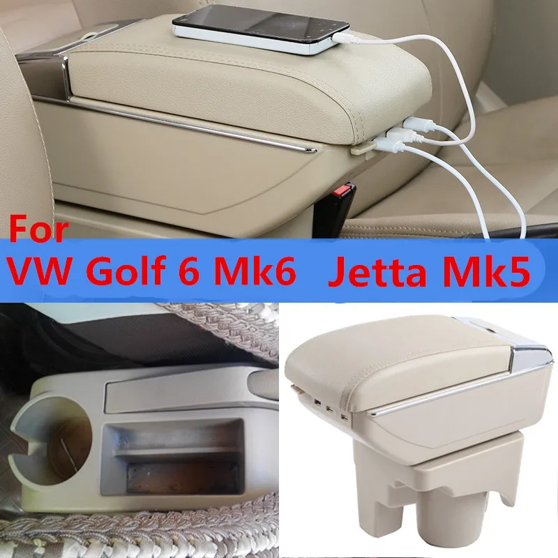 Подлокотник для автомобиля подлокотник центральной консоли VW Golf 6 Mk6 2008-2013 Jetta Mk5