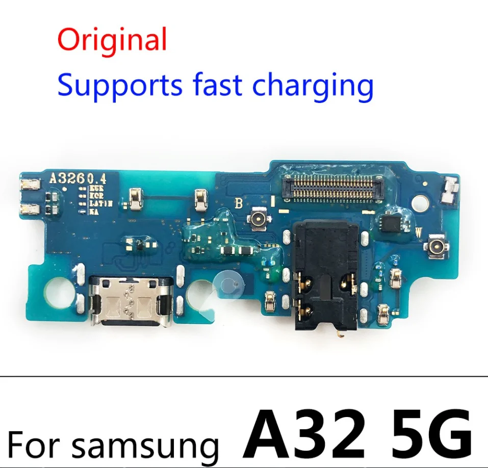100original for samsung a32 4g 5g usb charging port board mobile phone flex cable replacement parts charger sm a326 free global shipping