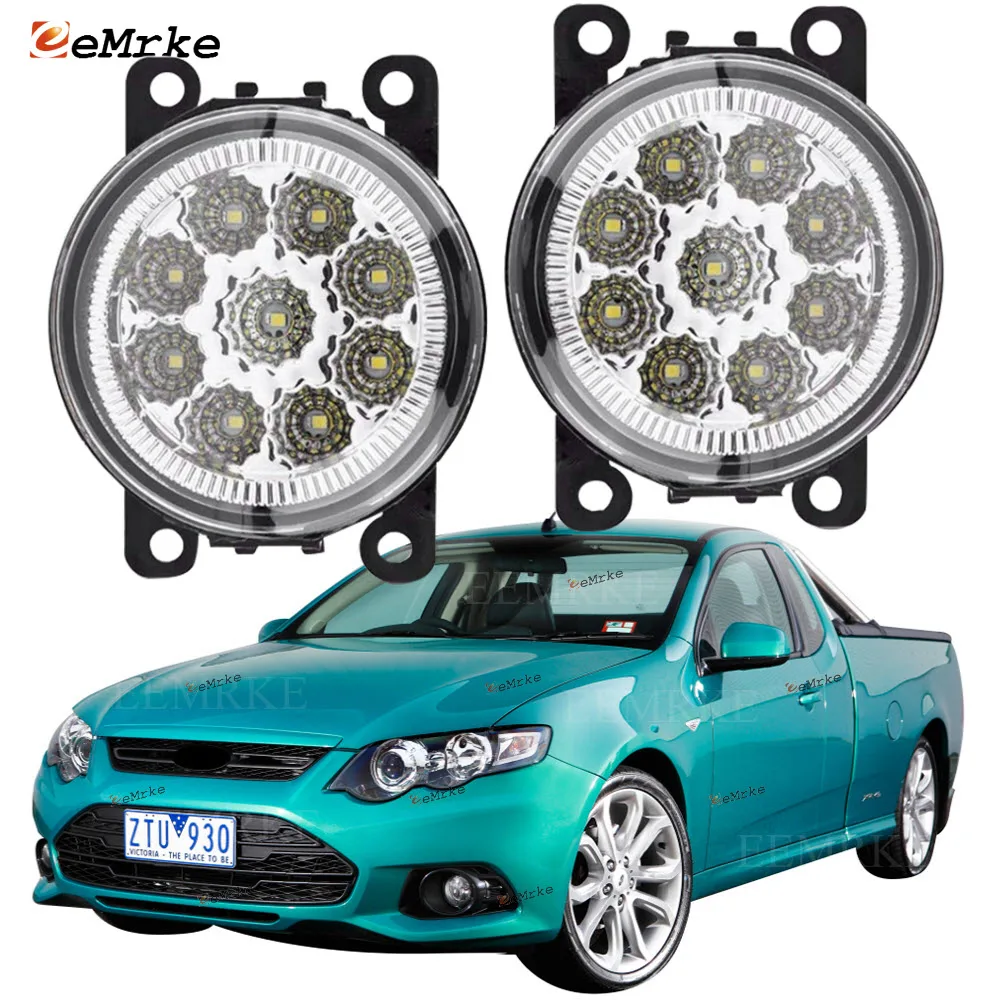 

EEMRKE из 2 предметов авто-Стайлинг для Ford Тысячелетнего Сокола, XR6 G6 (FG MK2) 2011 2012 2013 2014 9 штук светодиодные противотуманные светильник s H11 12V перед...