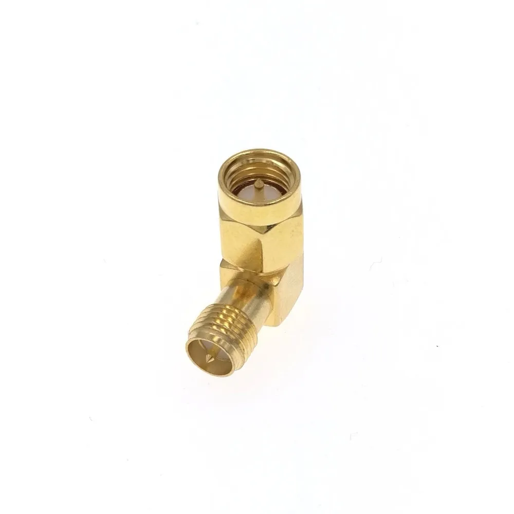 

10pcs SMA Male to RP-SMA Female Male Center Right Angle 90 Deg Connector Adapter