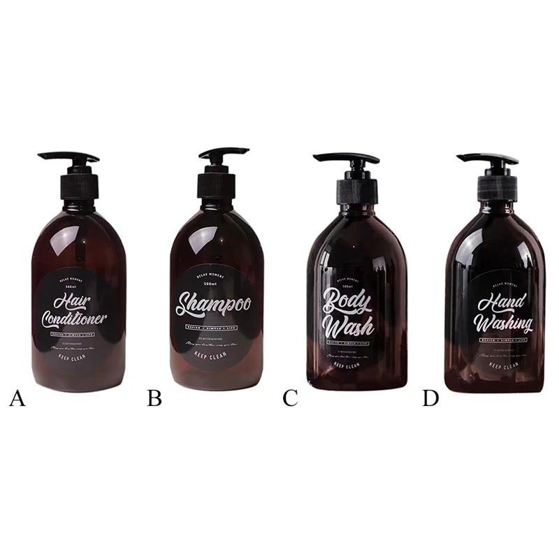 

Storage bottle, separate bottle, shampoo, shower gel, conditioner, empty bottle, press bottle, portable PET material 500ml