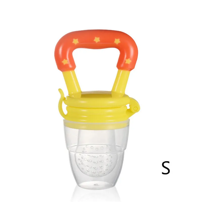 Yellow S Детский Прорезыватель Соска-фрукт еда Mordedor Silicona Bebe Силиконовые Прорезыватели безопасное питание кусачки еда прорезыватель из дфп фидер - Цвет: Yellow S