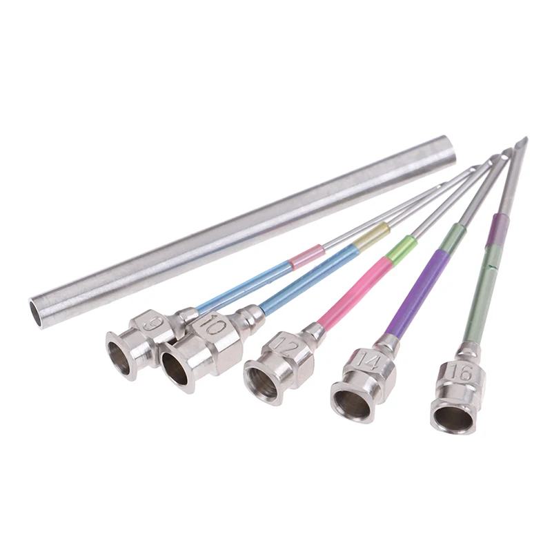 

5pcs/set Stainless Steel Embroidery Stitching Punch Needle Kits Sewing Tool Set with Needle Bottle DIY Tool