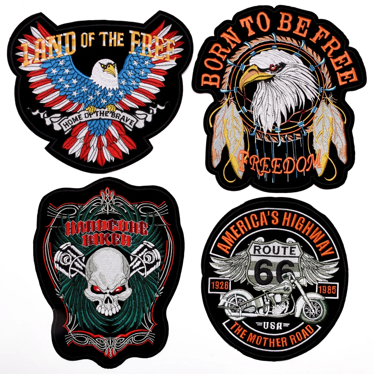 Большие нашивки с вышивкой утюгом нашивка в стиле панк Пришивные аппликации орла