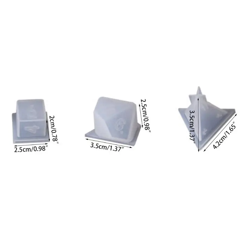 

Shapes Dice Fillet Square Triangle Dice Mold Dice Digital Game Silicone Mould