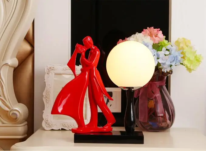 Настольные лампы украшение для спальни креативная пара свадебные прикроватные
