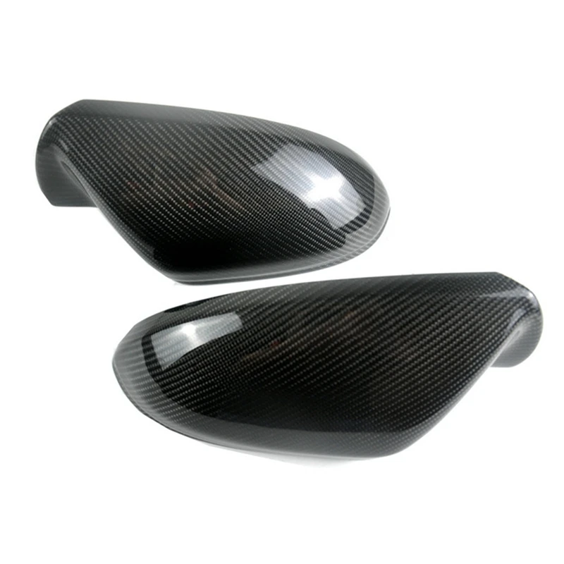 

1 Pair Car Rearview Covers Carbon Fiber Mirror Caps Trim Accessories for - A6 C7 A6 S6 RS6 2012-2018
