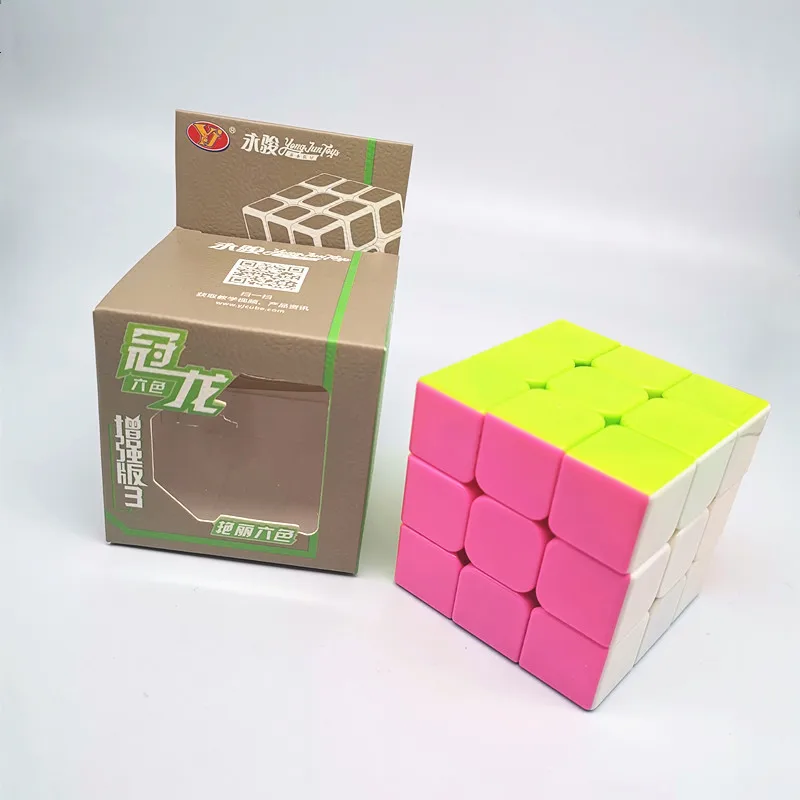 Йонджун 3х3 магический кубик ГуанЛонг без наклеек 3х3х3 улучшенной версии профессиональные головоломки 3 слоя детский подарок игрушка кубо он.