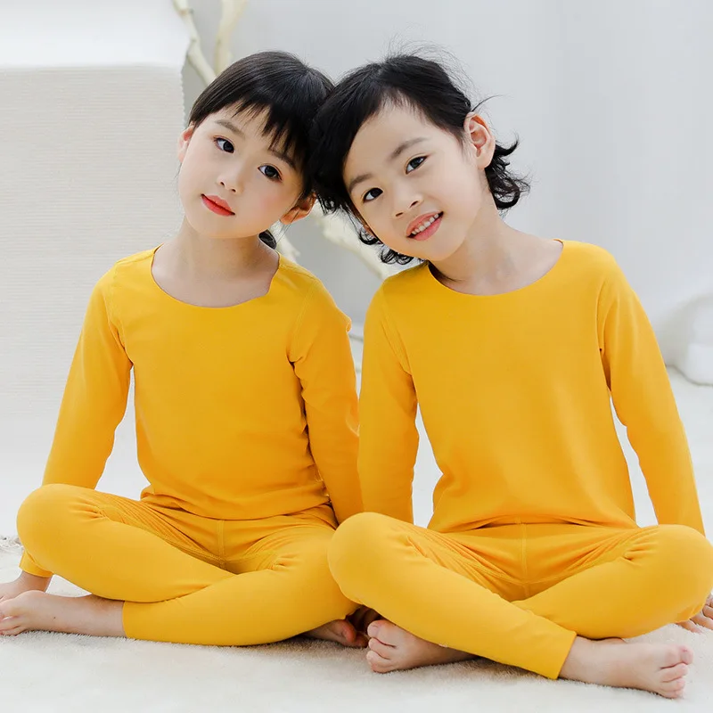 Костюм из двух предметов Детский Теплый комплект одежды пижама с длинным рукавом