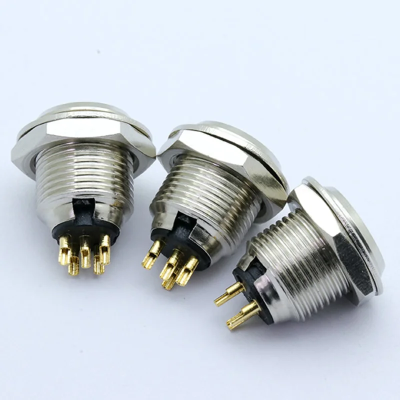 100 шт./лот Mini XLR 3Pin 4Pin 5Pin 6Pin панельный Шасси гнездо винтовое крепление маленькая