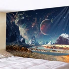 Природное искусство Луна гобелен горы галактика звездное небо Висячие настенные гобелены психоделический ковер настенное одеяло ковер Tapiz пейзаж