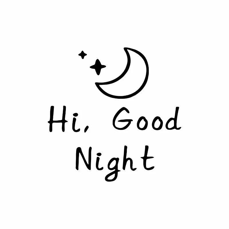 Настенная Наклейка Hi Good Night Mood на английском языке украшение в скандинавском