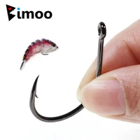 bimoo 30pcs fly tying hooks for finesse game changer trailer and tube flies big streamer hook short shank high strength wide gap