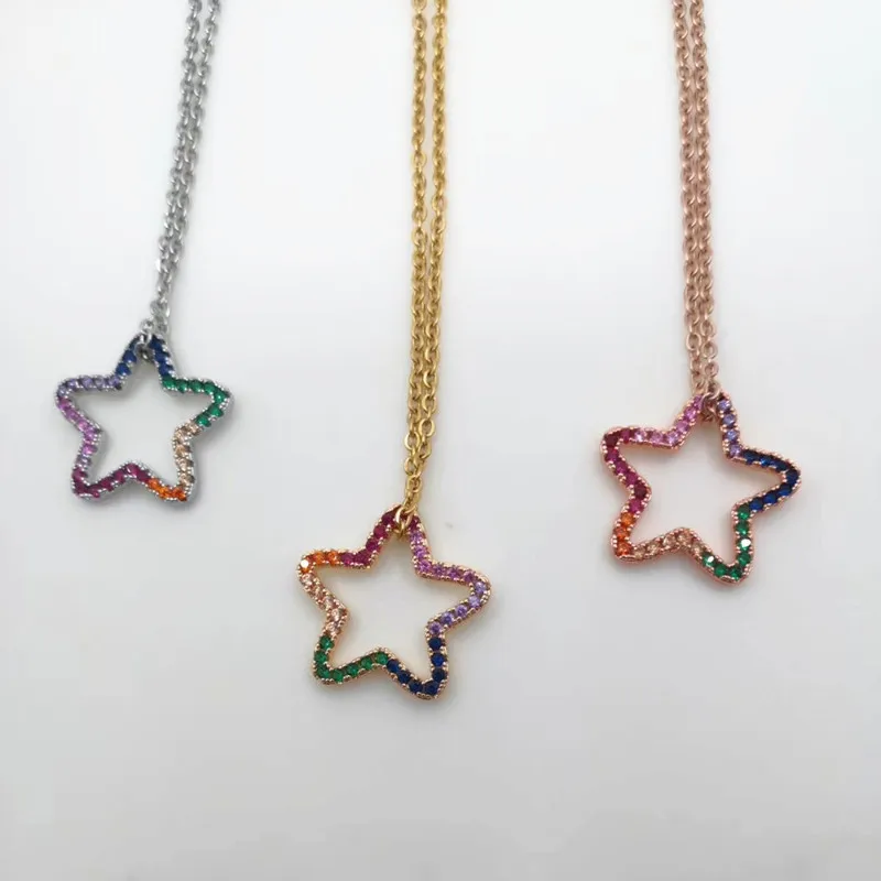 Лидер продаж модное женское ожерелье золотого и розового цвета из нержавеющей