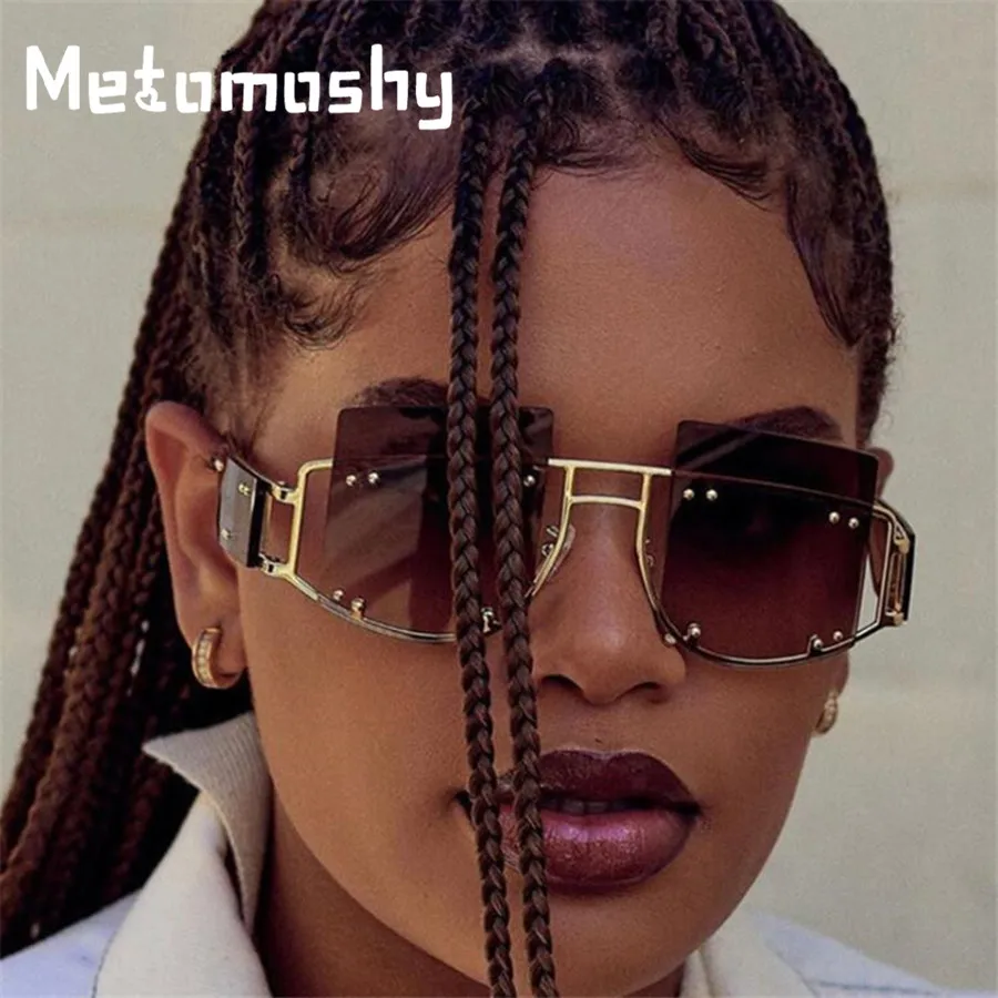 Солнцезащитные очки оверсайз UV400 для мужчин и женщин модные дизайнерские