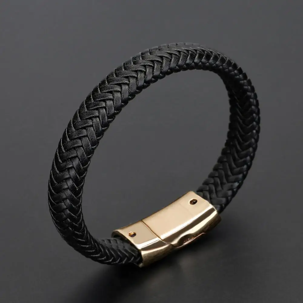 

Hot Sales!! Vintage Men Weave Faux Leather Bracelet Bangle Wristband Party Jewelry Gift