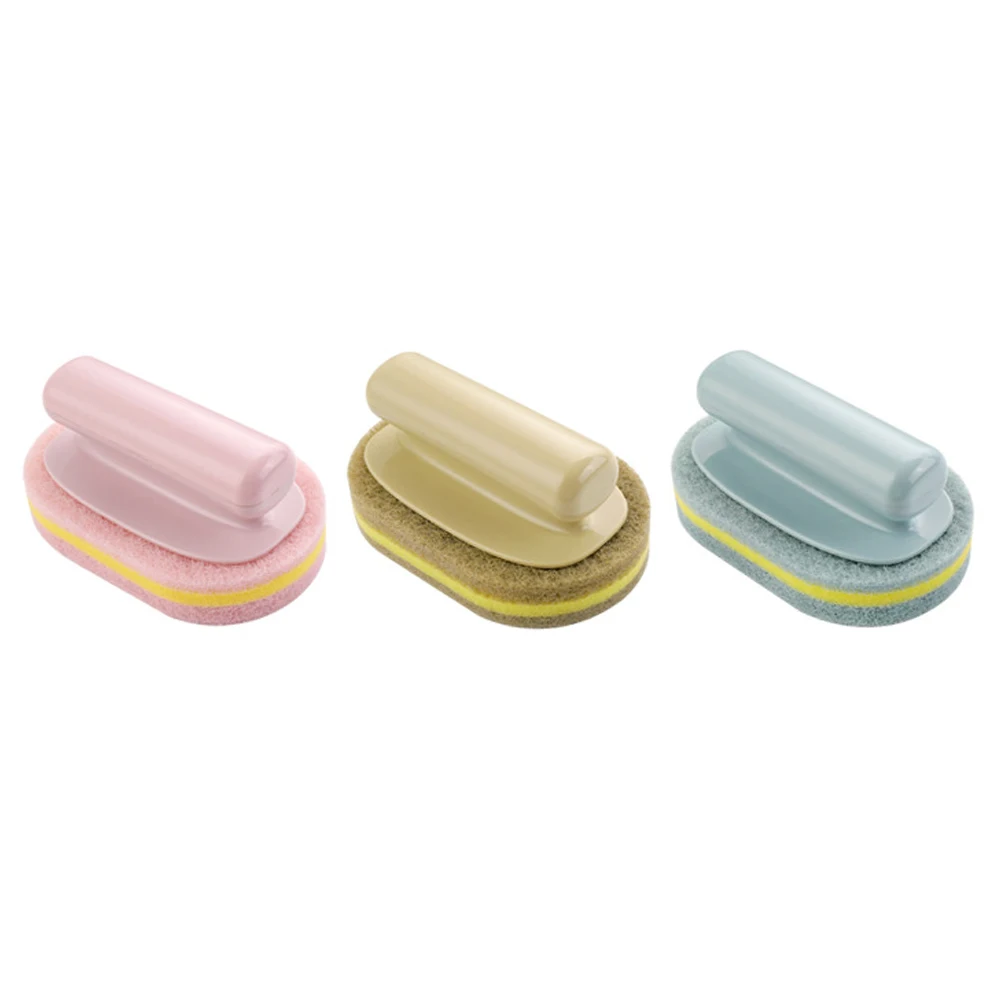 Cleaning Sponge Tableware Clean Descaling Floor Brush Dishwashing Plastic Household with Handle Pan Pot | Дом и сад
