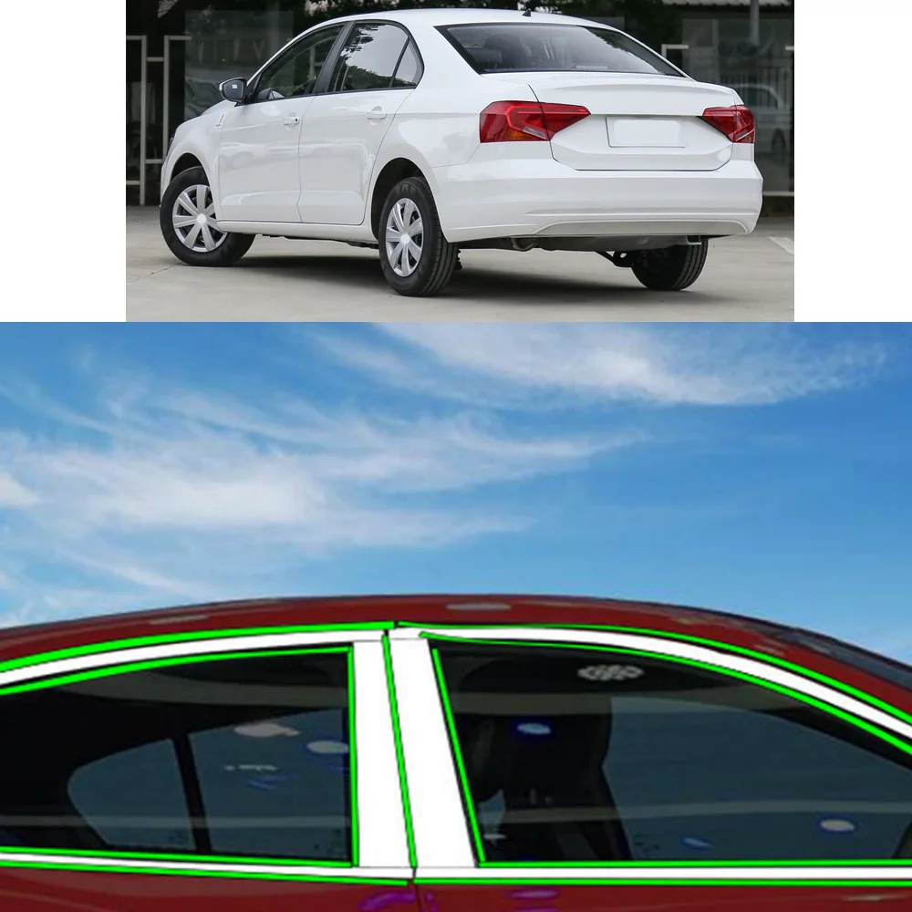 

Автомобильная наклейка из нержавеющей стали, украшение, столбик, окно, средняя полоса, отделка рамы, капоты для VW Volkswagen Jetta MK6 2013-2019