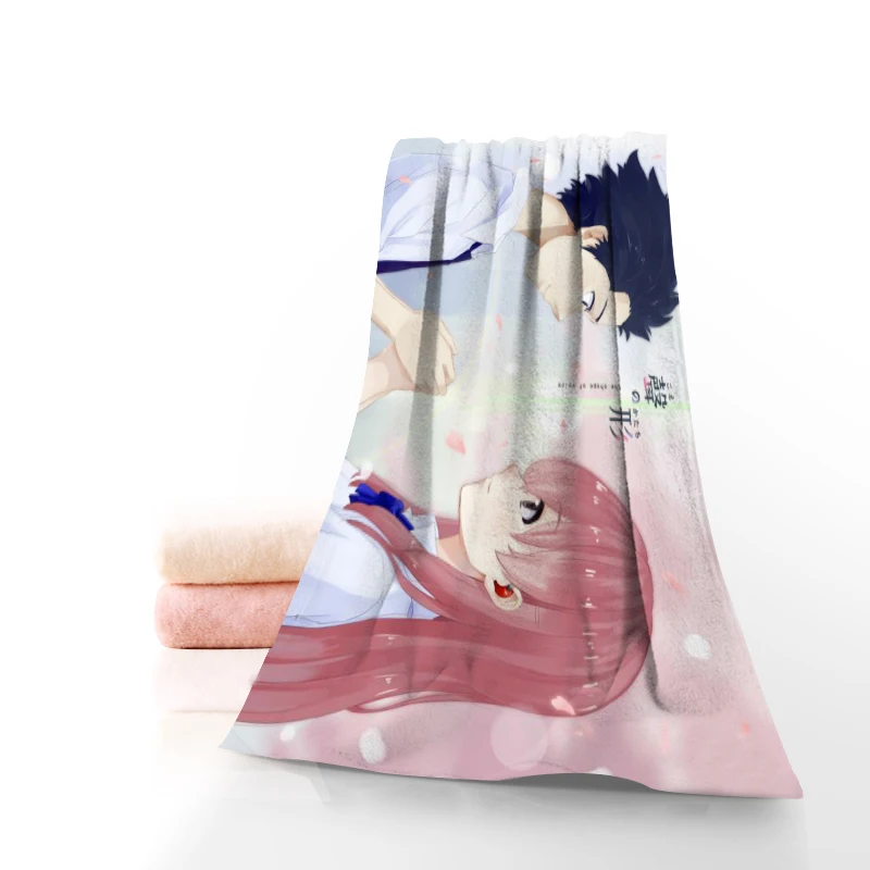 

Горячее пользовательское аниме тихие голосовые полотенца с принтом хлопковые полотенца для лица/фототкань для детей мужчин женщин душевые полотенца