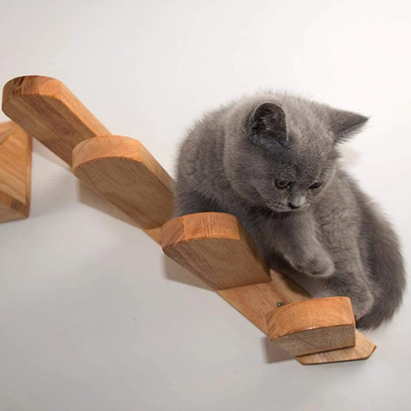 

Wall-Mounted Cat Climbing Ladder Jumping Platform Cat Climbing Frame Kitten Springboard