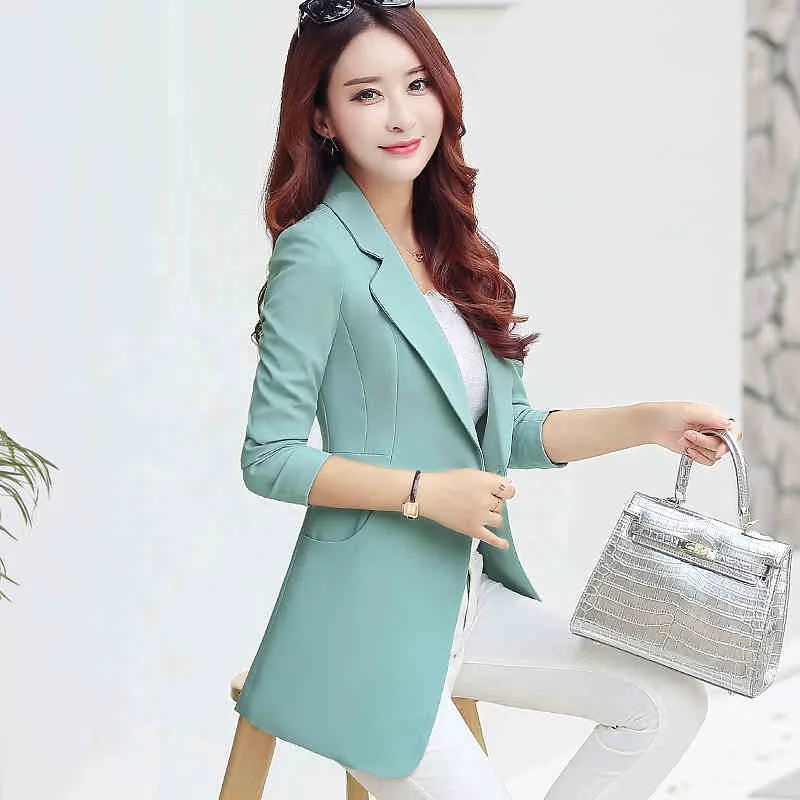 Блейзер в стиле ретро пальто новинка 2020 весенний пиджак Женский Длинный блейзер