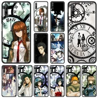 steins gate okabe anime manga phone case for huawei p30 pro p40 lite e p smart z y6 y7 2019 soft silicone black cover couqe capa