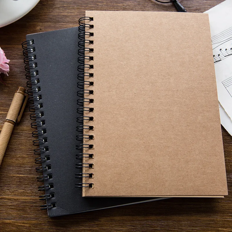 

Creative Kraft Black White Paper Traveler Notebook Inside Page Diary Notebook Various Styles