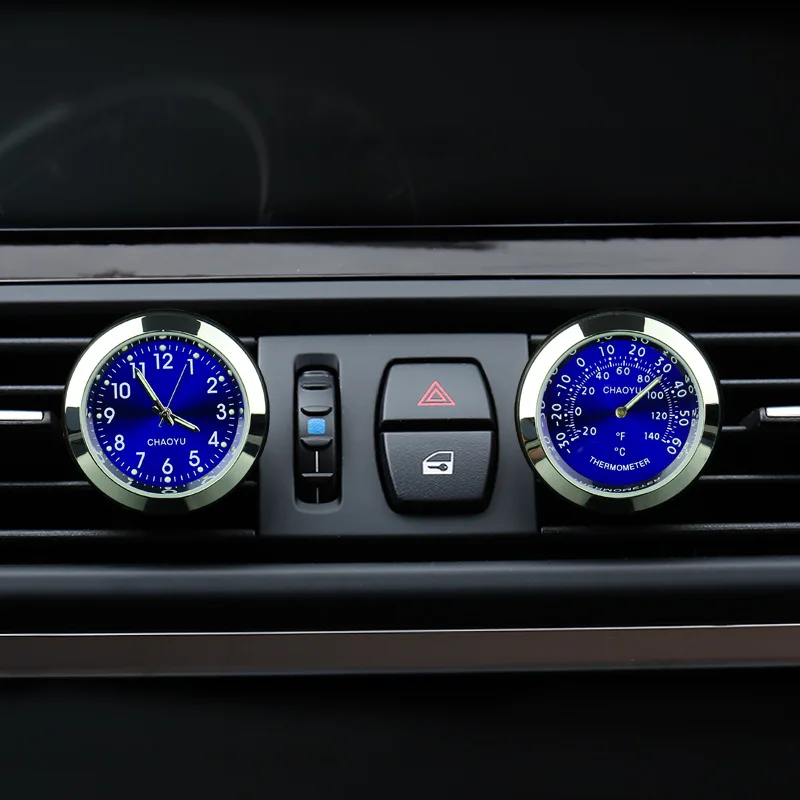 Автомобильные кварцевые часы для ароматерапии электронные духи Золотые круглые