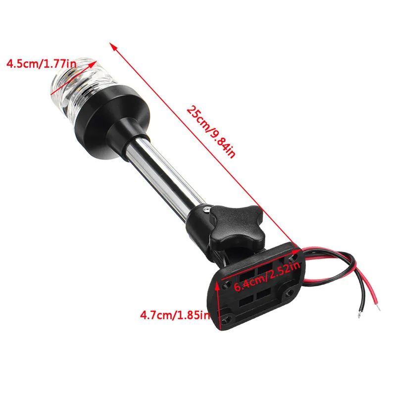 

Fold Down Fold Down LED Navigation Light For Yacht Boat Stern Anchor Light 12-24V 25cm Pactrade Marine Boat Sailing Signal Light