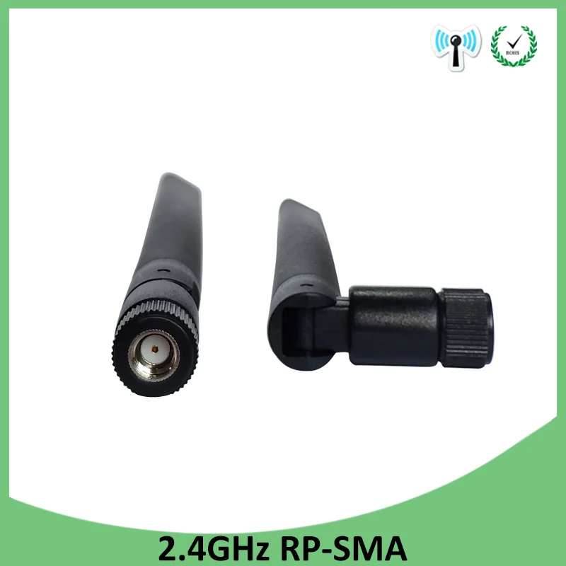 GRANDWISDOM 10pcs 2.4G antenna 5dbi sma female wlan wifi 2.4ghz antene pbx iot module router tp link signal receiver antena