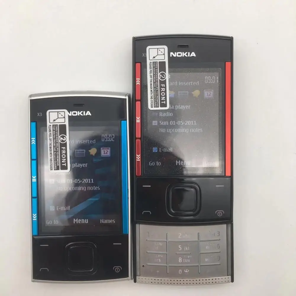 nokia x3 refurbished original nokia x3 mobile cell phone unlocked x3 00 slider cellphone one year warranty free global shipping