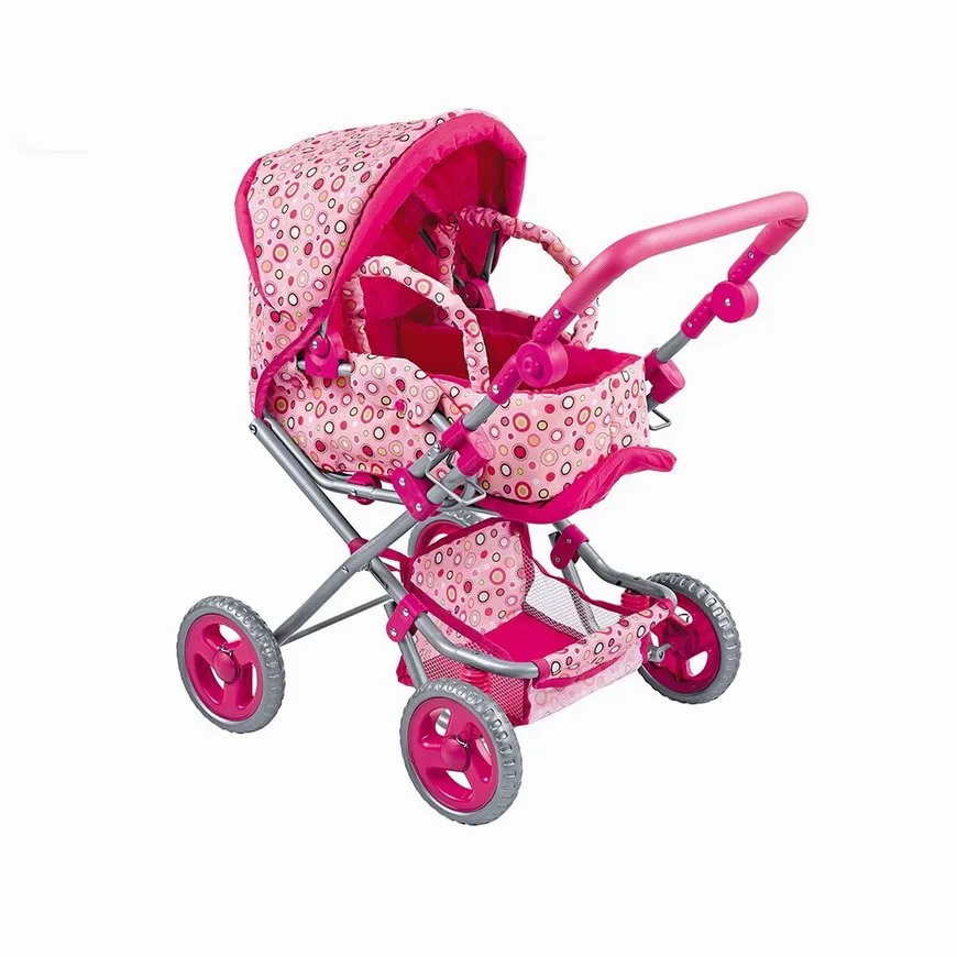 Ролевые игры Игрушка тележка стальная трубка кукла коляска Регулируемый навес