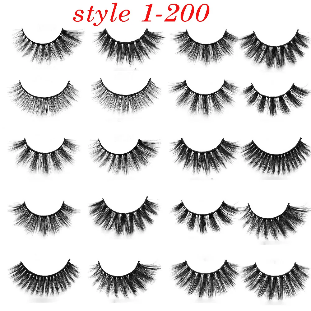 

2021 New mink lashes wholesale 30/50/100/200/3D false eyelashes bulk extension faux cils natural Fluffy Long Eye Lashes