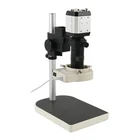 Цифровой микроскоп 3 в 1, VGA USB CVBS TV выходы, 56 светодиосветодиодный, кольцевой светильник, держатель, объектив с креплением 8-100x C для печатных платлабораторного ремонта