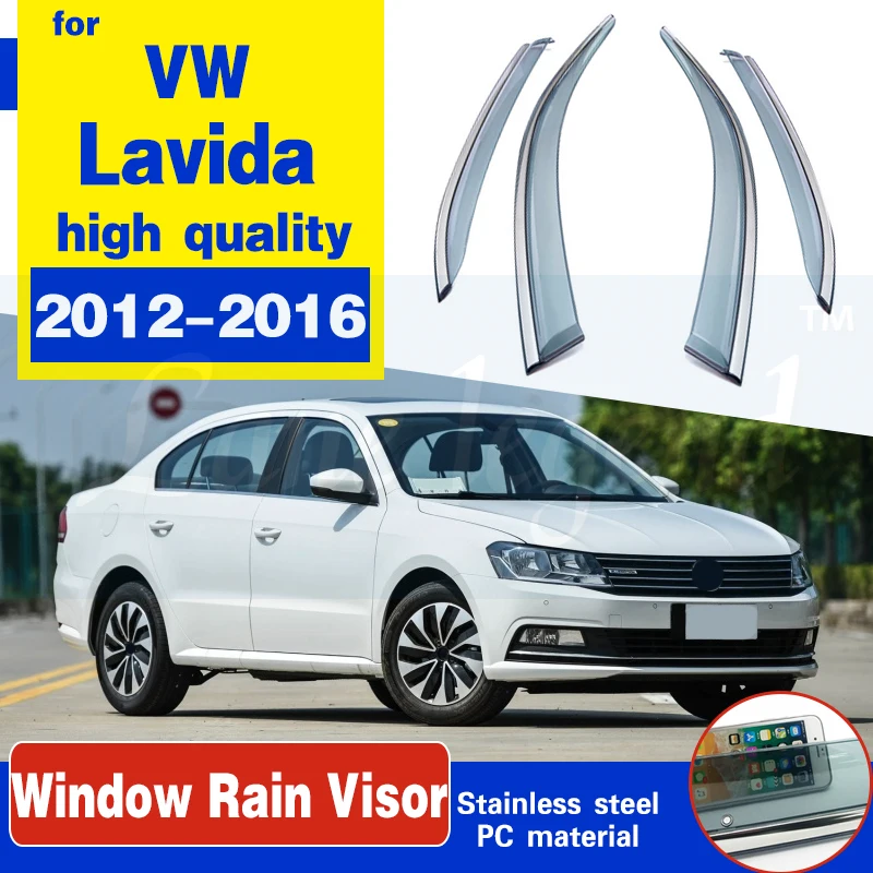 

Window visor car rain shield deflectors awning trim cover exterior car-styling accessories For Volkswagen VW Lavida 2012-2016