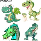 Термоклейкие термонаклейки с изображением динозавра для одежды