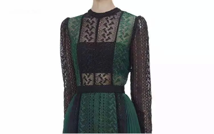 Женское высокое качество Роскошное дизайнерское подиумное платье осень Новое