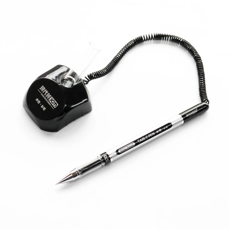 Desktop pen black 0.5mm signing gel fixed service desk desktop counter writing Office Stationery Busines | Канцтовары для офиса и