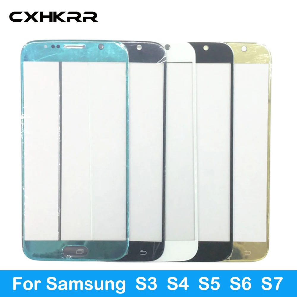 Подходит для Samsung S3 S4 S5 S6 S7 внешняя стеклянная крышка экрана Защитная