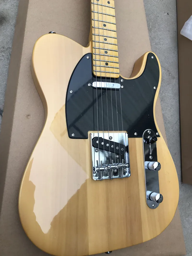 В наличии Высокое качество TL электрогитара с естественной цвет реальные