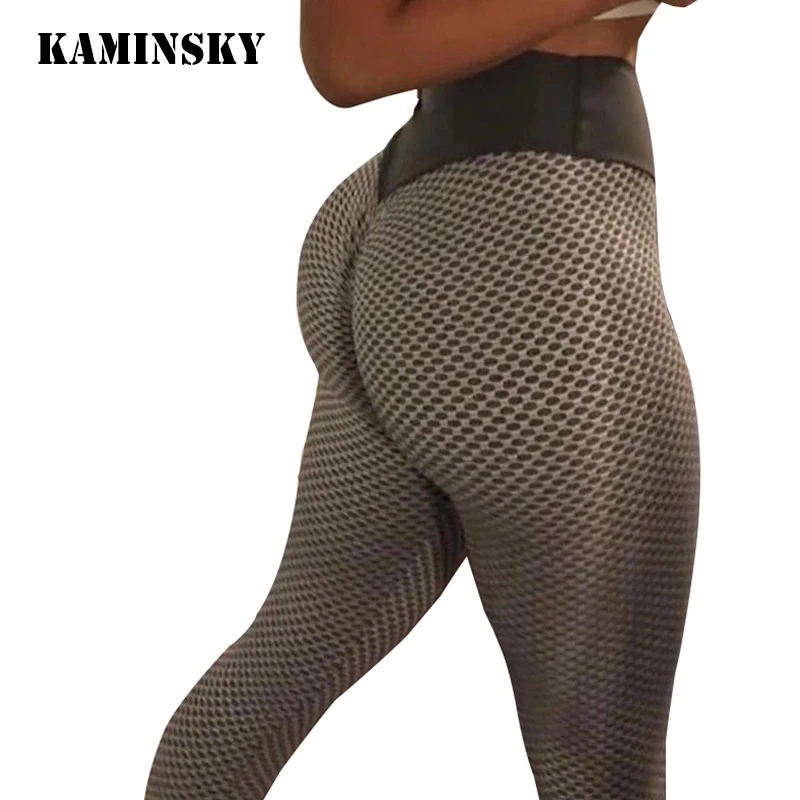 Женские эластичные леггинсы для фитнеса Kaminsky Модные ажурные с высокой талией