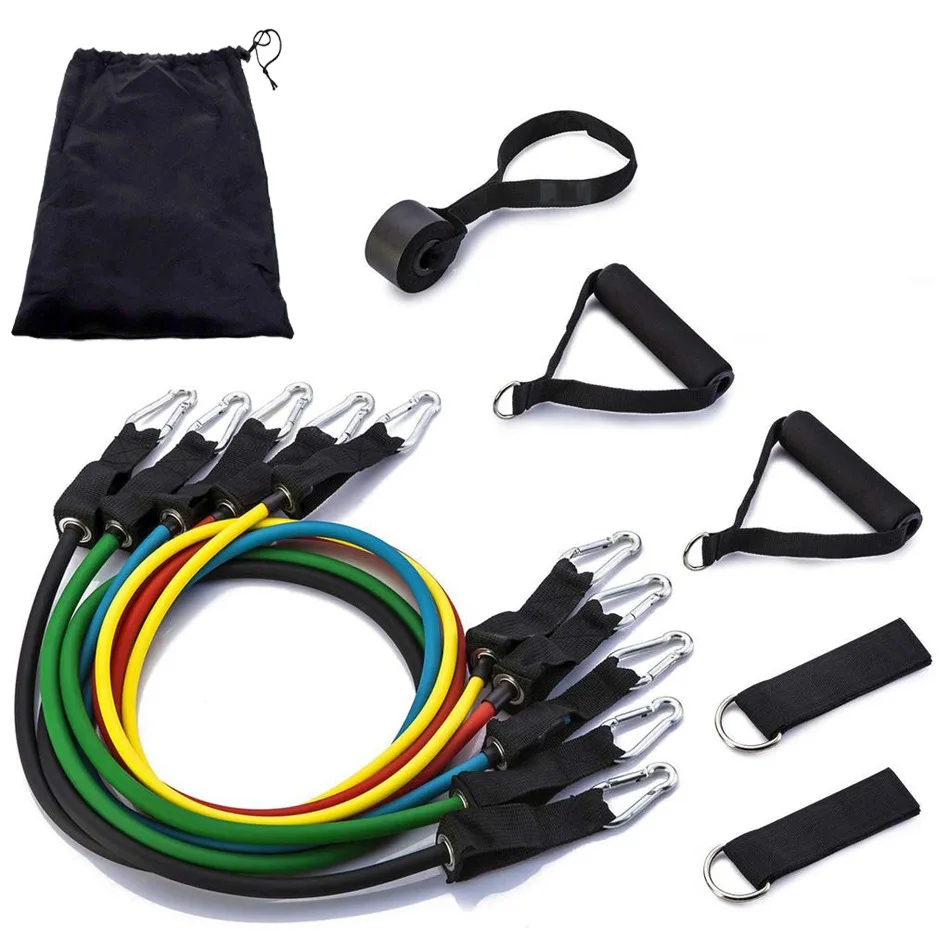 11 шт./компл. эластичная лента для фитнеса йоги тренажерного зала экспандер